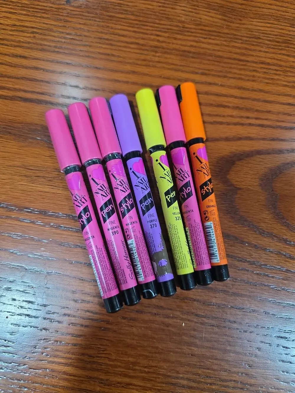 7× Sally Hansen Nail Art Pen Lot of 6 Different Colors Fine Tip
